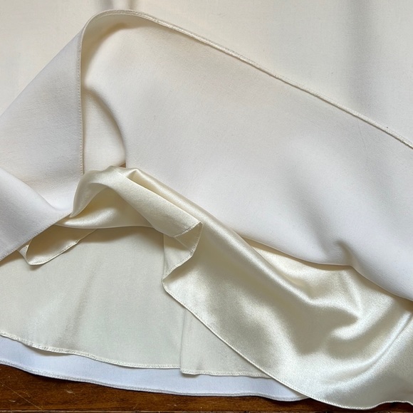 Ralph Lauren Collection Purple Label Wool Sleeveless Embroidered Dress in Cream - Picture 8 of 14